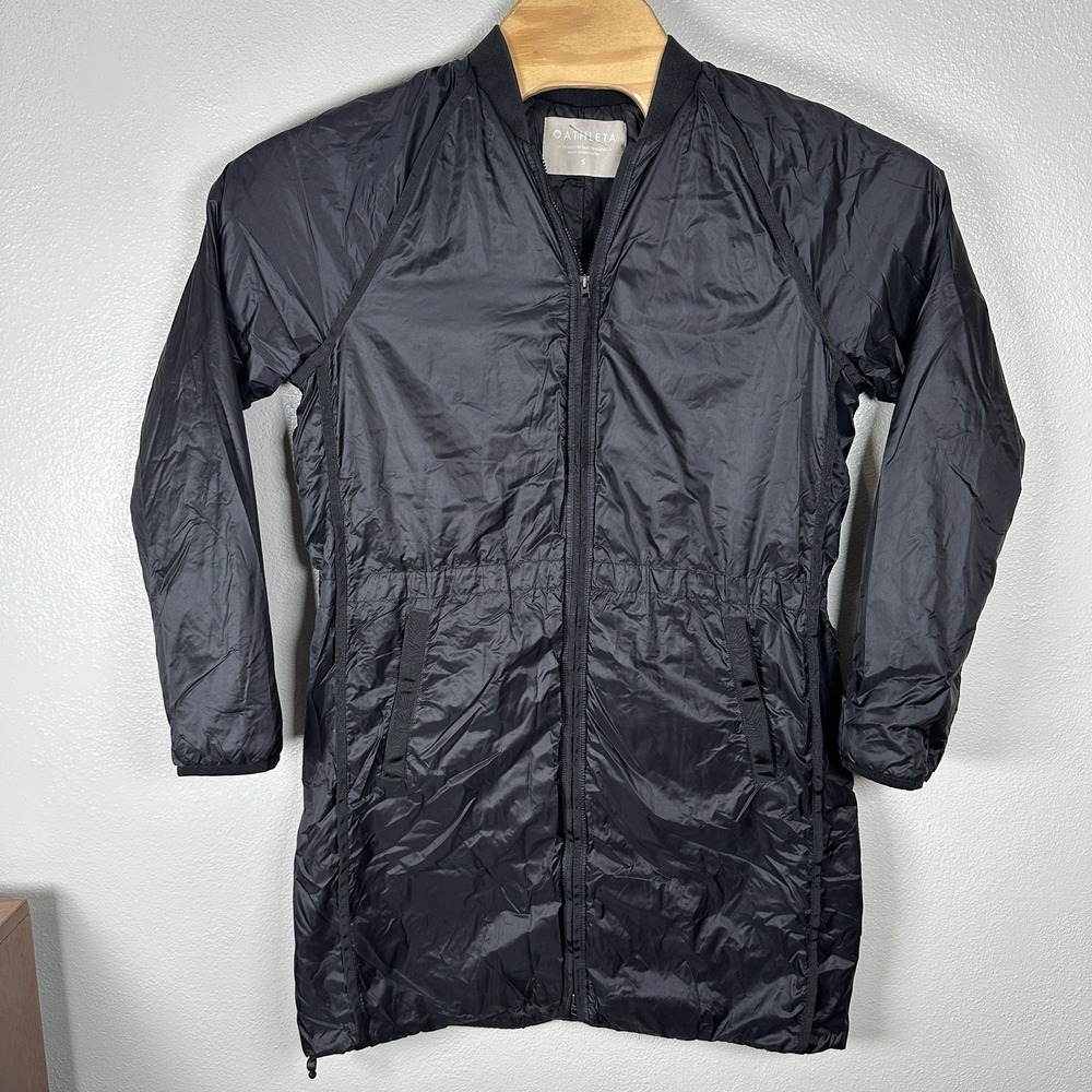 Athleta Summit Insulated Parka Small Black Water-Repellent Lightweight Jacket‎